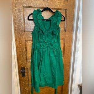 Eshakti green ruffle dress with bow
